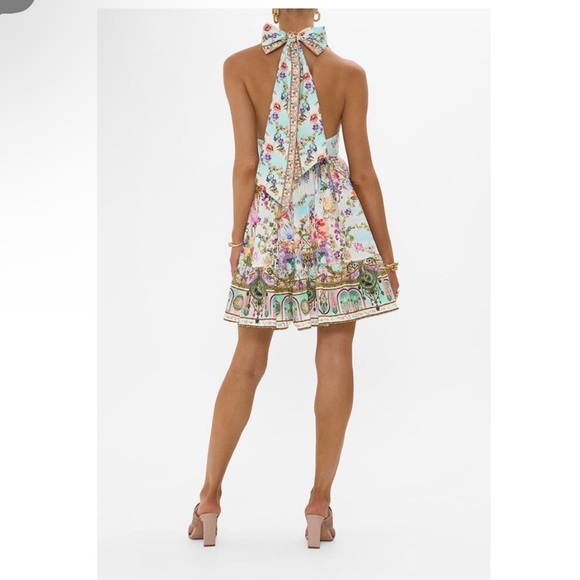 CAMILLA Ruffle Hem Halter Short Dress Munchkinland Wicked Collection Cotton NWT - Picture 3 of 5